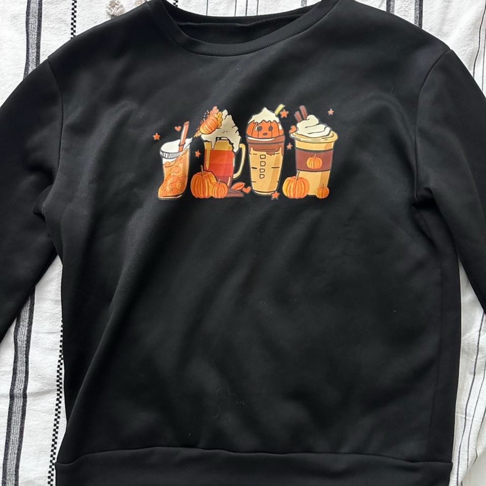 Black Graphic Sweater